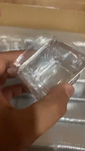 COD 100PCS covered 100ml square silver baking aluminum foil box heat-resistant cake packaging box