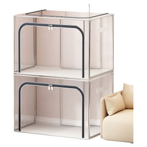 Large Capacity Foldable Transparent Storage Box for Clothes Moisture Proof Home Wardrobe Organizer Bag Storage Solution