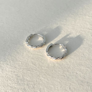 Elegant Pure Silver Needle Zirconia Hoop Earrings Womens Fashion Jewelry Fresh out Korean Style Freshness Ear Jewelry