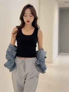 Ribbed Knit Cami Top (Black)
