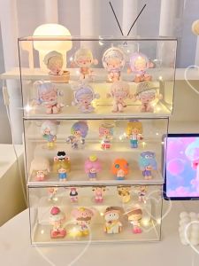 Doll Toy Pop Mart Display Box Cabinet Transparent Blind Box Storage Dustproof Storage Box Stackable 娃娃展示盒透明重叠