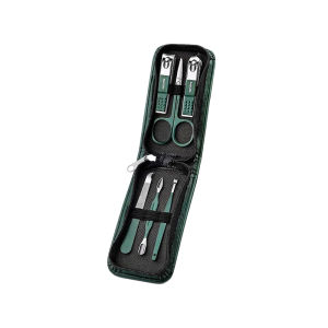 6-IN-1 Portable Nail Clipper Set Travel Manicure Kit for Men & Women–Includes Nail ClippersScissorsFile & Grooming Tools Black