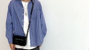 Mini Chain Decor Box Bag Fashion Sling for Women Men PU Leather Shoulder Crossbody Korean Classic Messenger Beg Lelaki