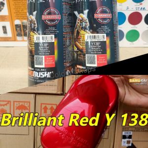 Pilok Pilox Cat Samurai Briliant Red Y138 138 Merah Glossy 400ml Cat Semprot Samurai Paint Kurobushi Aerosol 400 ml