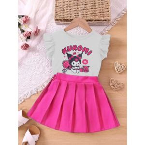 Baju Kuromi Anak Perempuan 1-6 Tahun Setelan Baju Rok Anak Terbaru Pakaian Anak