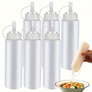 3Pcs Bpa-Free Squeeze Bottles for Condiments - Precision Control Easy-Grip Ideal for Sauces Salad Dressing Olive Oil Bbq