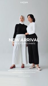 Cotton Inch - Kaylie  Plisket Lidi Celana Panjang Wanita