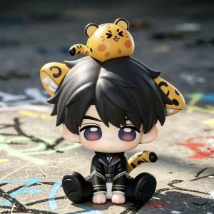 Bandai | Chibi Xia Yizhou Anime GK Model Figurine Trendy Toy Statue Merchandise Table Decoration Birthday Gift Popular Item