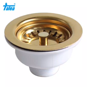 Talea Kitchen Sink Steel Ball Bowl Strainer – Gold-Plated PVD Drain Accessories 114mm (XK223C034)