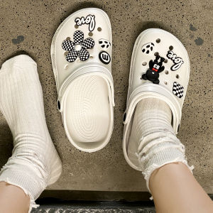 Summer Hole Shoe New Style Nurse Outdoor Casual Cartoon Couple Cute Flat Bottom Beach Flat Sandals Breathable Slip-On EVA Material
