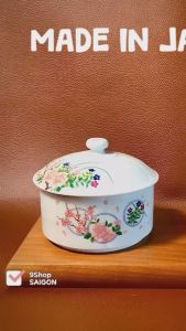 Hàng Hiếm Japan Limited] 01 Chiếc Hộp Hủ Có Nắp Đựng Trang Sức Báu Vật Hoạ Tiết Tam Sắc