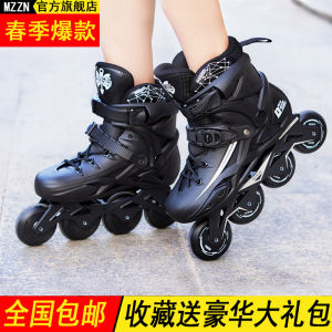 Adult Inline Skates Single Row Flower Style Roller Skates Professional Straight Row Wheel Skateboard for Men And Women