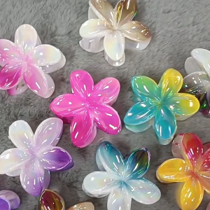 Jepit Rambut Kamboja Gradasi Half Aksesoris Rambut Wanita Jedai Bunga Bali Aesthetic Style