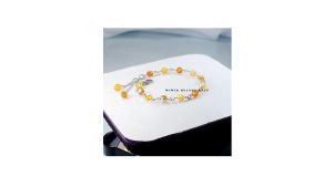 Gelang Swarovski Gelang Swaroski Kuning Coklat 6 mm Stainless Tahan Karat Karet Terbaru Kado Hadiah