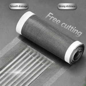 7/10/12cm*10m Disposable Cuttable Bathroom Kitchen Floor Drain Sticker Shower Sewer Mesh Filter Hair Catcher Kitchen Sink Sewer