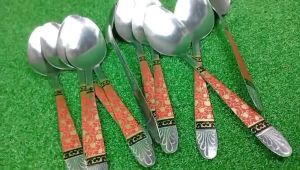 Sendok dan Garpu Makan Stenlis 1 Lusin Set Tebal