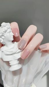 2025 Semi-cured Gel Nail Stickers Solid Color Nail Semi-baked Tips Full UV Nail Need Decals Paste Lamp N0R7