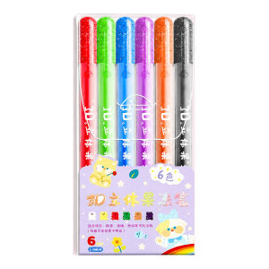 QITE | Colorful Gel Pen Highlighter for Scrapbooking Journaling Glow-in-the-Dark Not Transparent Dual-Line Outline