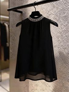 YNY | Loose Stylish Design Drape-neck Sleeveless Top