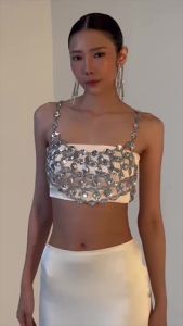 DARAN OFFICIAL - SLEEK SATIN TOP & SKIRT เกาะอก กระโปรงซาติน