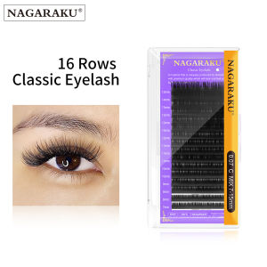 NAGARAKU Curl D Premium matte black faux Casp eyelash extensions Features lashes false eyelash soft and natural eyelashes