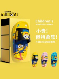 New Arrival Minions Kids Slippers Girl Summer Mens Indoor Home Bath Non-Slip Childrens Parent-Child Sandals