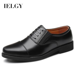 IELGY New Dress Leather Shoes Mens Business Breathable Leather Shoes