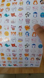 Sticker khen thưởng hình icon dễ thương tờ A4 - 159 Stick - SP26