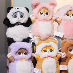 Hugging Bear Shark Cat Doll Mofusand Plush Toy Cartoon Fried Pendant Shrimp Cat Plush Doll Cute Pillow Child Gift