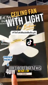 40W E27 LED Ceiling Fan Silent Remote Control Fan Light For Bedroom 3 Wind Speed Detachable Fan Blades 带灯风扇