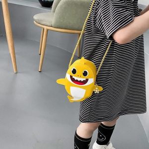 Childrens Bags Cartoon Cute Shark Baby Crossbody Bag K-style Fashion Girls Gift Accessories Coin Purse
