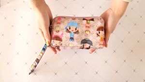 Little Miss Series Long Purse Woman Canvas | Dompet Panjang Wanita/Perempuan Kanvas 甜妹系列女性长款帆布钱包