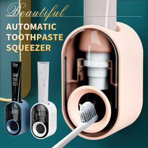 Toothpaste Squeezer Automatic Toothpaste Dispenser Holder Without Punching Wall Mount Lazy Person