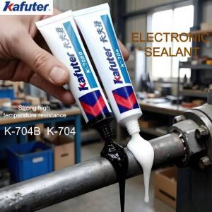 Black/White RTV Silicone Sealant High Temp Temperature Resistant Glue Insulation Adhesive 45g 704 704B for Electronic Components