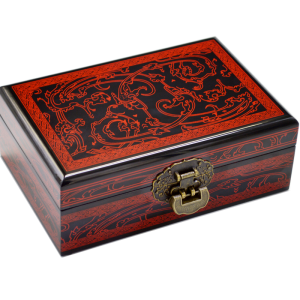 Shanxi Pingyao Pushuangqi Handmade Wooden Solid Wood Makeup Box: A Vintage Chinese Style Jewelry Box with Inlay Work