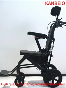 (SG inventory) Portable elderly foldable 150 degree reclining wheelchair foldable travel wheelchair