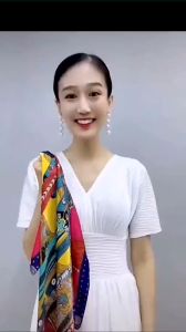 Khăn lụa vuông 70x70cm Bandana choàng cổ turban đội đầu cột tóc làm áo yếm mẫu mới 2023