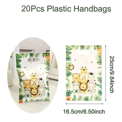 10/20/50pcs Jungle Animal Gift Bag Safari Theme 1st Birthday Party Favor Bag for Holiday Decorations Favors Supplies