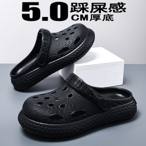 Anti-Slip Thick Bottom Sandals Mens Summer 2025 New Outdoor Wearable Slippers Driving Beach Slippers Wear-Resistant Toe Cover