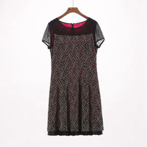 High-End Brand Discount Womens Short Sleeve Chiffon Dress Summer New Arrival Elegant Casual round Neck Single Piece