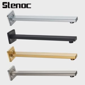 Gold Bathroom G1/2 Wall Mounted Shower Arm Stainless Steel Fixed Pipe Shower Head Holder Shower Head Holder Bathroom Accessories