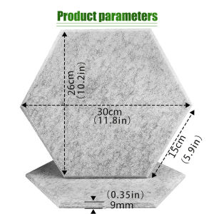 Self-paste Hexagonal Strong Acoustic Panel Soundproof Polyester Fiber Hexagon Wall Decor Panel