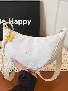 Casual Canvas Dumpling Bag Womens Crossbody Bag Versatile Travel Leisure Sporty Tote Bag Korean Style Ins Fresh New 2025