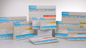 MEEDEN Watercolor Paper Block 100% Cotton Watercolor Paper Pad of 20 Sheets 140lb/300gsm Acid-Free Art Paper for Watercolor Gouache Ink and More