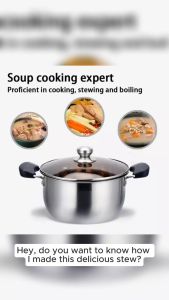 Induction cooker Pot korean Style Thickened 304 Stainless Steel Pot Double Ear Soup Pot