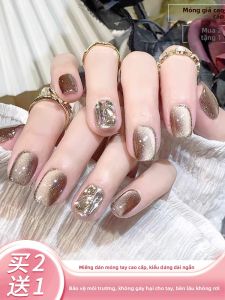 MONLEYTA | Nhựa móng tay thời trang mới 2025 Nhựa móng tay dài và ngắn Mùa thu đông Cảm giác cao cấp Móng tay dán hoàn chỉnh