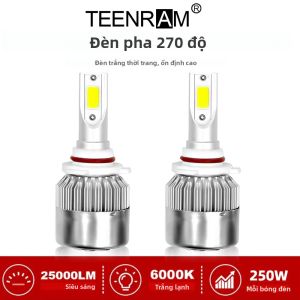 250W Xi Nhan CANBUS H7 LED Bóng Đèn Pha 6000K 25000LM Đa Năng Phù Hợp Với H1 H3 H4 H11 H13 9005 HB3 9006 HB4 9004 9007 880 Đèn Sương Mù 12V Tự Động Đèn Pha