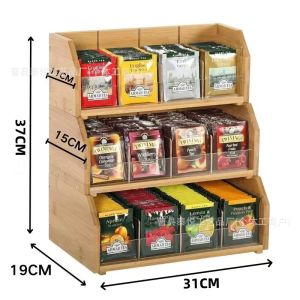 Debeisha | Wooden Tea Coffee Organizer Storage Rack