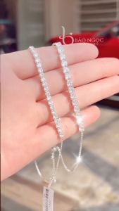 Lắc Tay Bạc Nữ S925 Đính Đá Zirconia Đơn Giản Xi Bạch Kim Cao Cấp Vòng Tay Bạc Nhiều Mặt - LT2898 - Bảo Ngọc Jewelry