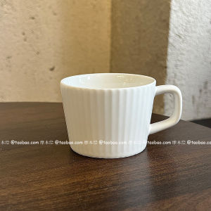 Japanese Stripe Ins Ceramic Hanging Ear Coffee Cup Plate Minimalist Ceramic Latte Art Mugs Afternoon Tea Set 250ml Capacity